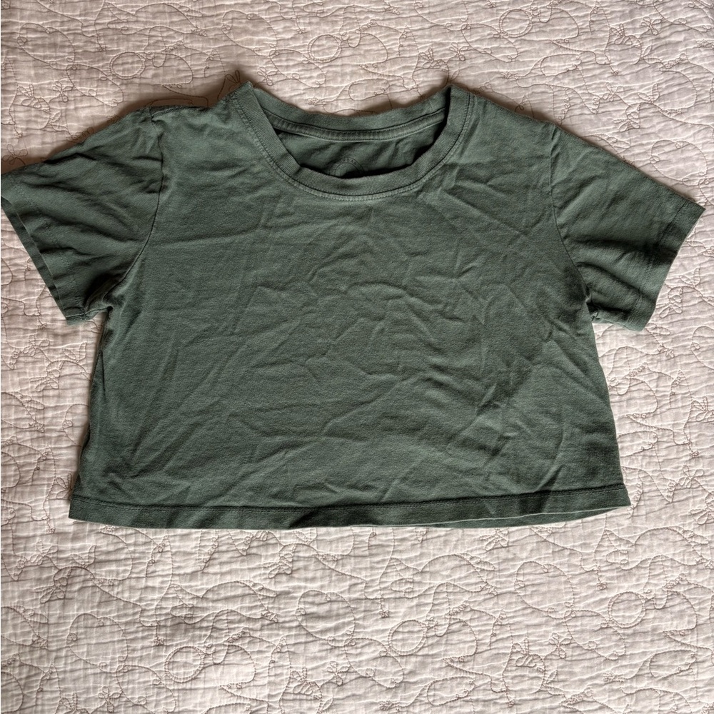 Cropped Tee by Urban Outfitters—Teal Green